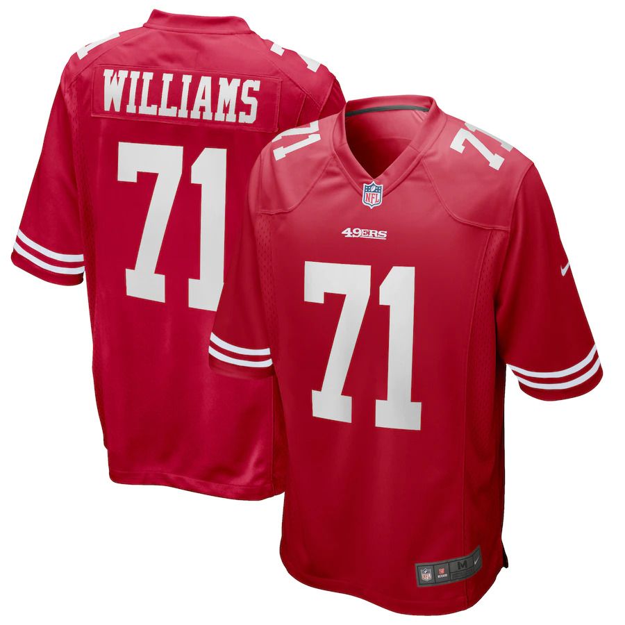Men San Francisco 49ers 71 Trent Williams Nike Scarlet Game Player NFL Jersey